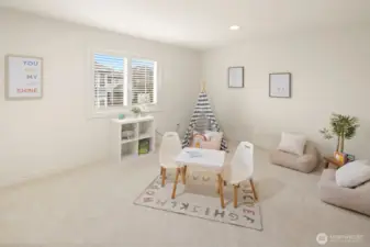 Bonus/media room with closet or possibly 5th bedroom.
