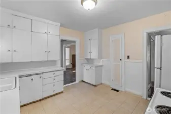 Bring your imagination to make this kitchen come alive.