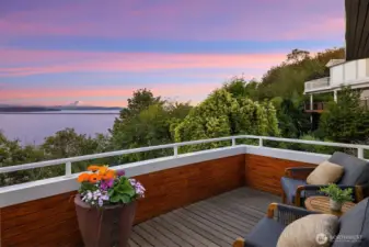 One of the decks off the dining room.