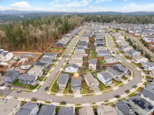 Ariel view of neighborhood