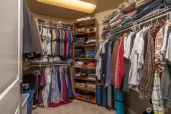 Primary walk in closet