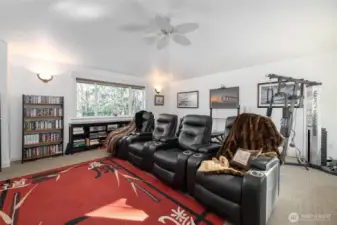 Media room, workout space -