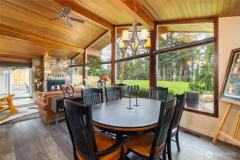 Open concept - dining room stretshces towards either the kitchen or the living room area.