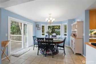 Formal dining room with slider to patio