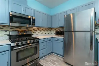 Newer stainless steel appliances
