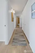 More hallway closets. Buyer has the ability to install a washer/dryer in this unit.