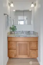 This extra sink is in the hallway for your convenience.