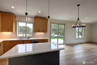 Great room with beautiful lighting