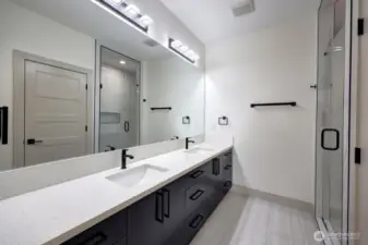 Primary 3/4 Bath with huge tile shower