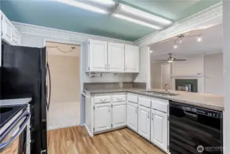 Kitchen with granite counters