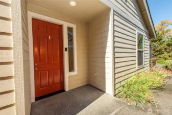 Covered Main Entry & Private from Street