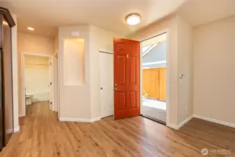 Main Entry - Hall North to Guest BR & Garage