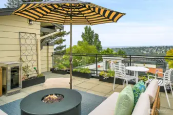 From this private perch you can enjoy the sweep of sound and mountains Seattle is famous for.