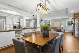 Dining Room--this area is substantial and can hold an even larger table if you wish!