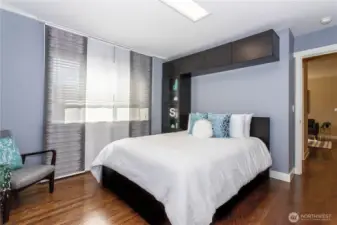 bedroom alternate view with closet and natural light.