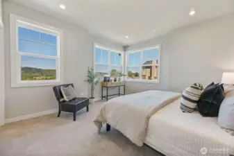 Primary Bedroom. Pictures depict a previously built home similar to the home going to be built on this lot. Floor plans, Elevations, colors, upgrades & materials may be different.