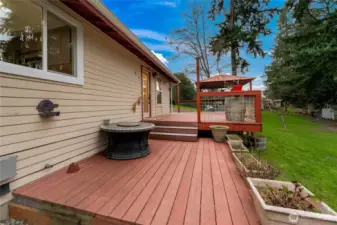 Huge deck for fun and entertaining