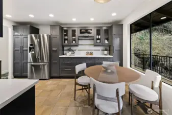 Kitchen has enough room for an eating nook