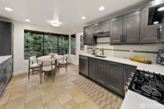 Lots of storage and light throughout this kitchen