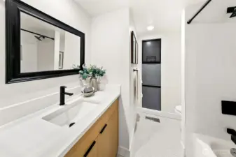 Full bathroom on the main level