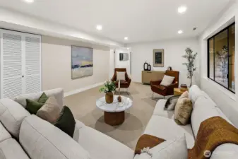 Second living space makes for a great media room