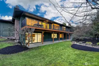 Beautiful flat backyard.