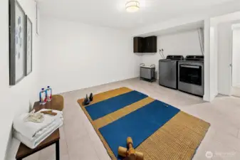 Spacious laundry and flex space on the lower level