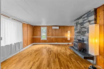 Note the ductless heatpump, providing heat and A/C for maximum comfort.