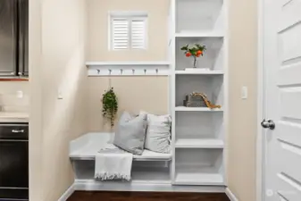 Mudroom with walkin pantry