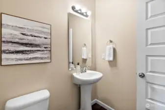 1/2 bathroom on main floor