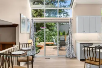 Solarium streams light throughout.