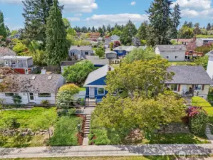 front from higher up drone