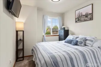 Bedroom #4 with nice east facing views and closet