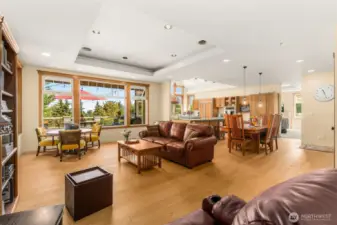Engineered hardwoods throughout great room & kitchen