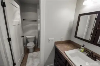 Primary bath. Separate sink area.