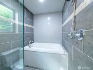 Soaker tub and shower