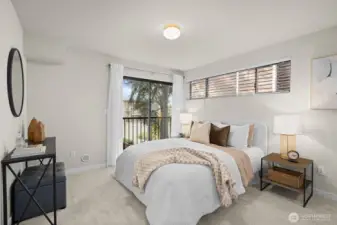 The Primary Suite is light and bright and a great place to start your day!