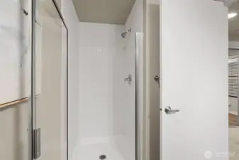 The first-floor 3/4 bath shower.