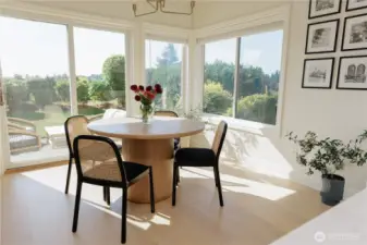 Light filled eating area