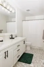 Full bath on 2nd floor