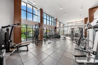Large gym on 2 floors.