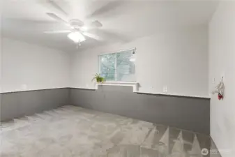 3rd bedroom, Lower level, Big --could also be entertainment room.