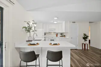 Breakfast bar seating area