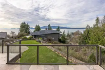 The incredible views from the wraparound deck off the primary suite and living area.