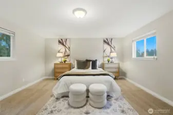 Natural light and updated finishes help each room feel bright and inviting.