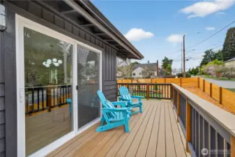Deck off dining area.