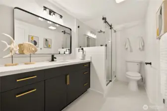 Lower level bathroom.