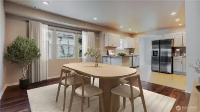 Virtually staged - Dining Space