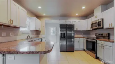 Spacious open kitchen