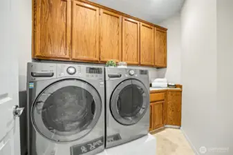 Laundry area on upper level.